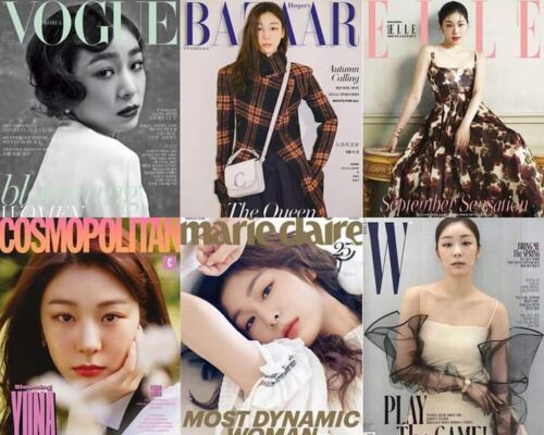 Kim Yuna trên bìa tạp chí