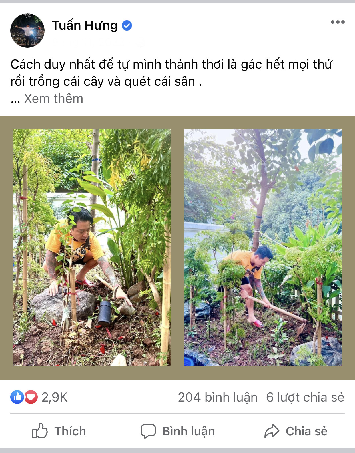 Bài đăng của anh chàng bị anti-fan nói "bám vợ"