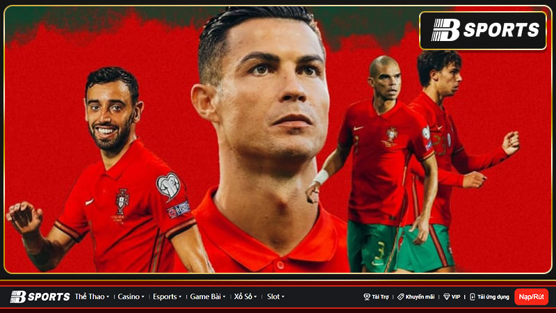 Ronaldo tại họp báo tuyển Bồ Đào Nha
