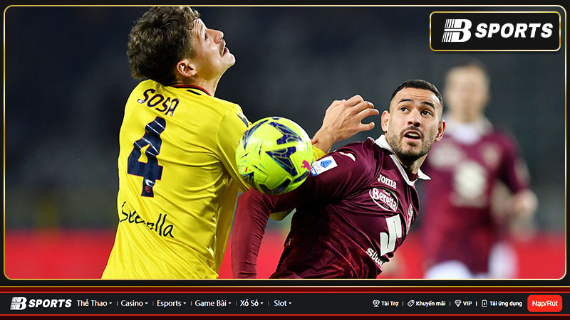 Hiệp 2 nhiều cơ hội được mở ra trong trận đấu Torino vs Bologna