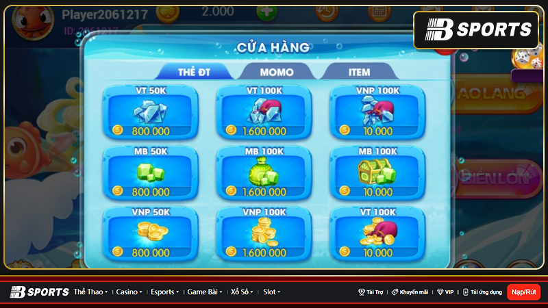 Game bắn cá vip đa dạng các hình thức cá cược đổi thưởng cực hấp dẫn