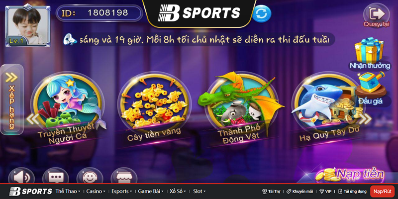 Bingo Club sở hữu số lượng game bắn cá ấn tượng