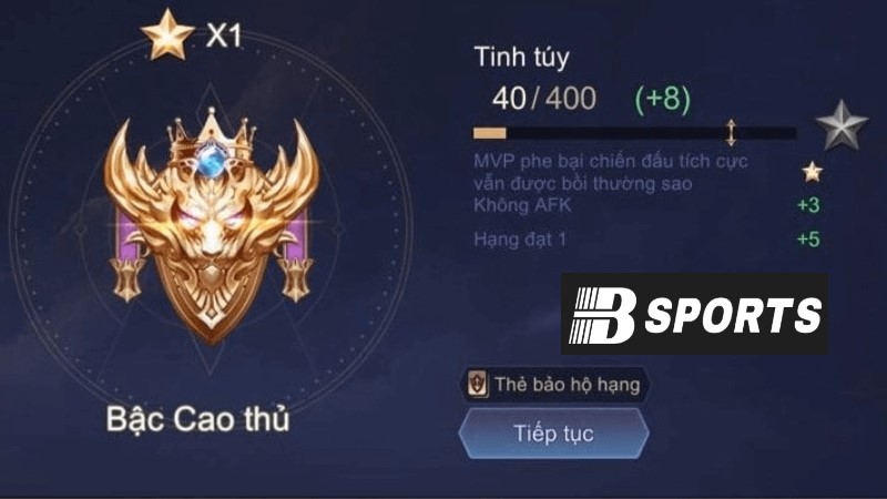 Reset rank Liên Quân Mobile theo mùa
