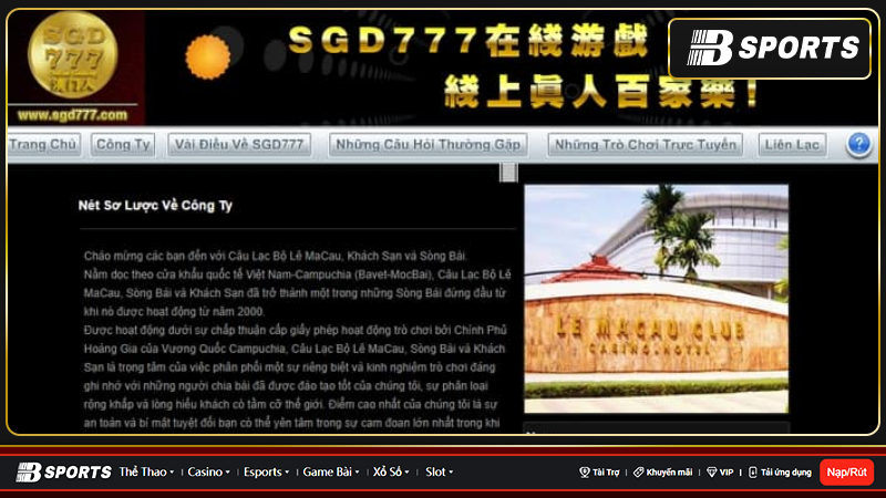 Chơi cá cược tại nhà cái sgd777 uy tín vì được cấp phép hoạt động Chơi cá cược tại nhà cái sgd777 uy tín vì được cấp phép hoạt động