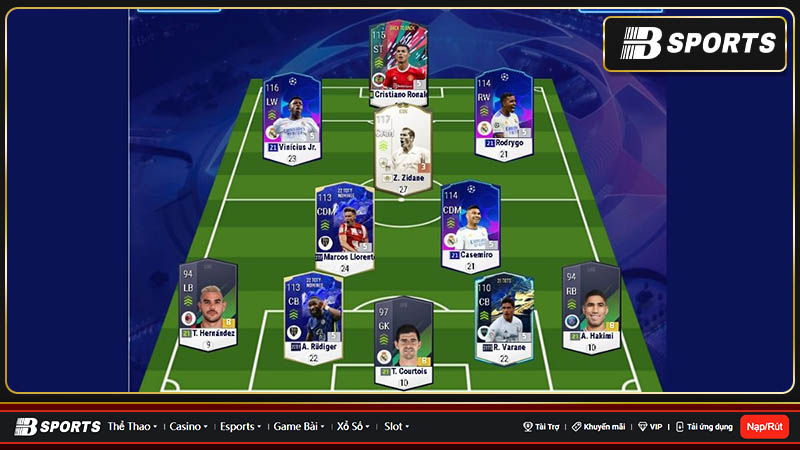 Real Madrid FO4 được nhiều game thủ sử dụng